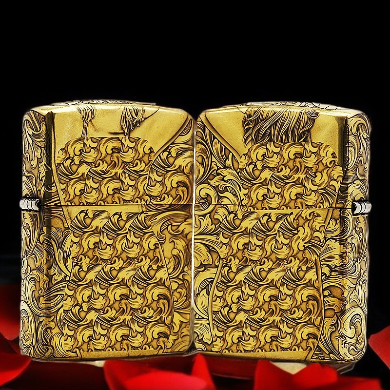 ZIPPO/之宝打火机【五面内衣女郎】黄铜盔甲机原装正品煤油机DYJ1