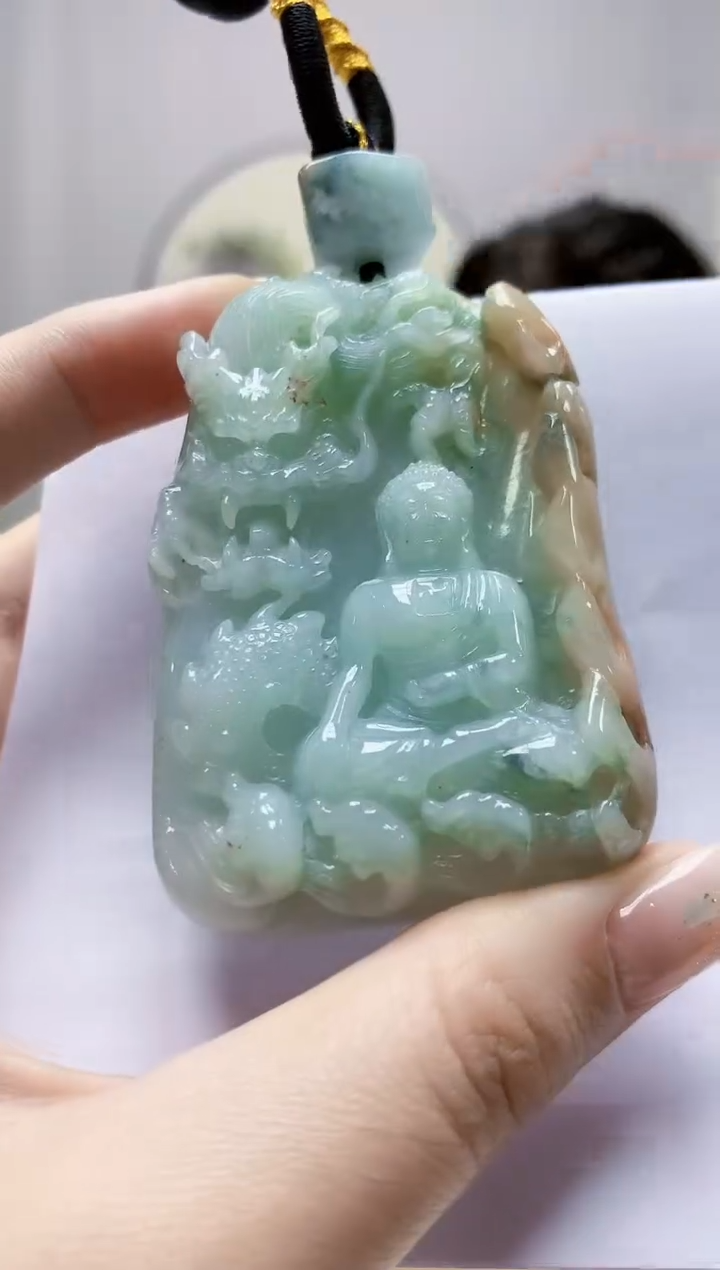 未镶嵌定制翡翠5060jw-毛货挂件70