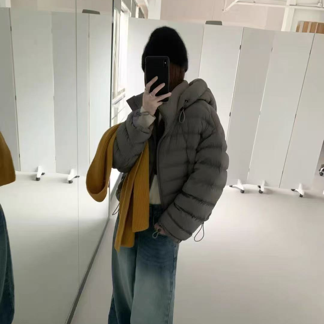 1925是我爱的大象灰 连帽充绒足羽绒外套