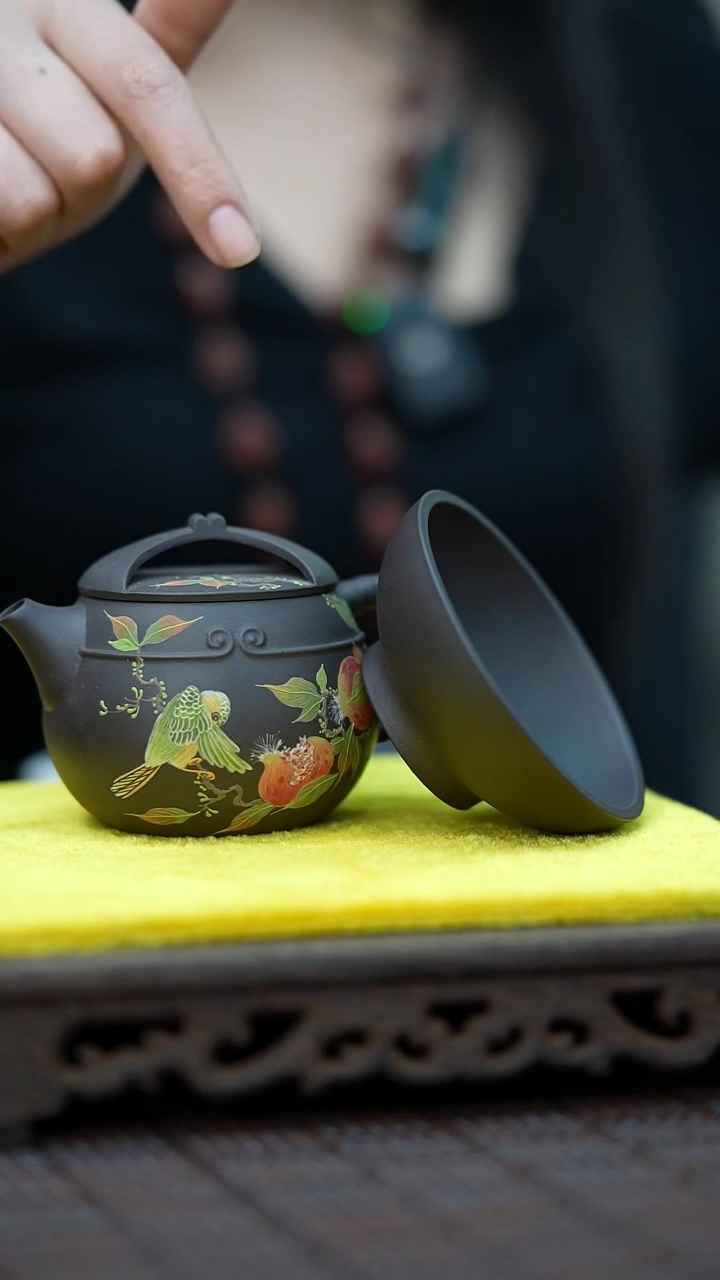 茶壶紫砂宜兴岁颐传砂原矿全手7家＋杯子