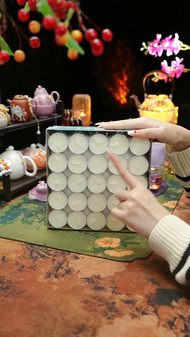 【闪购商品】植物蜡烛4小时100颗茶蜡烛