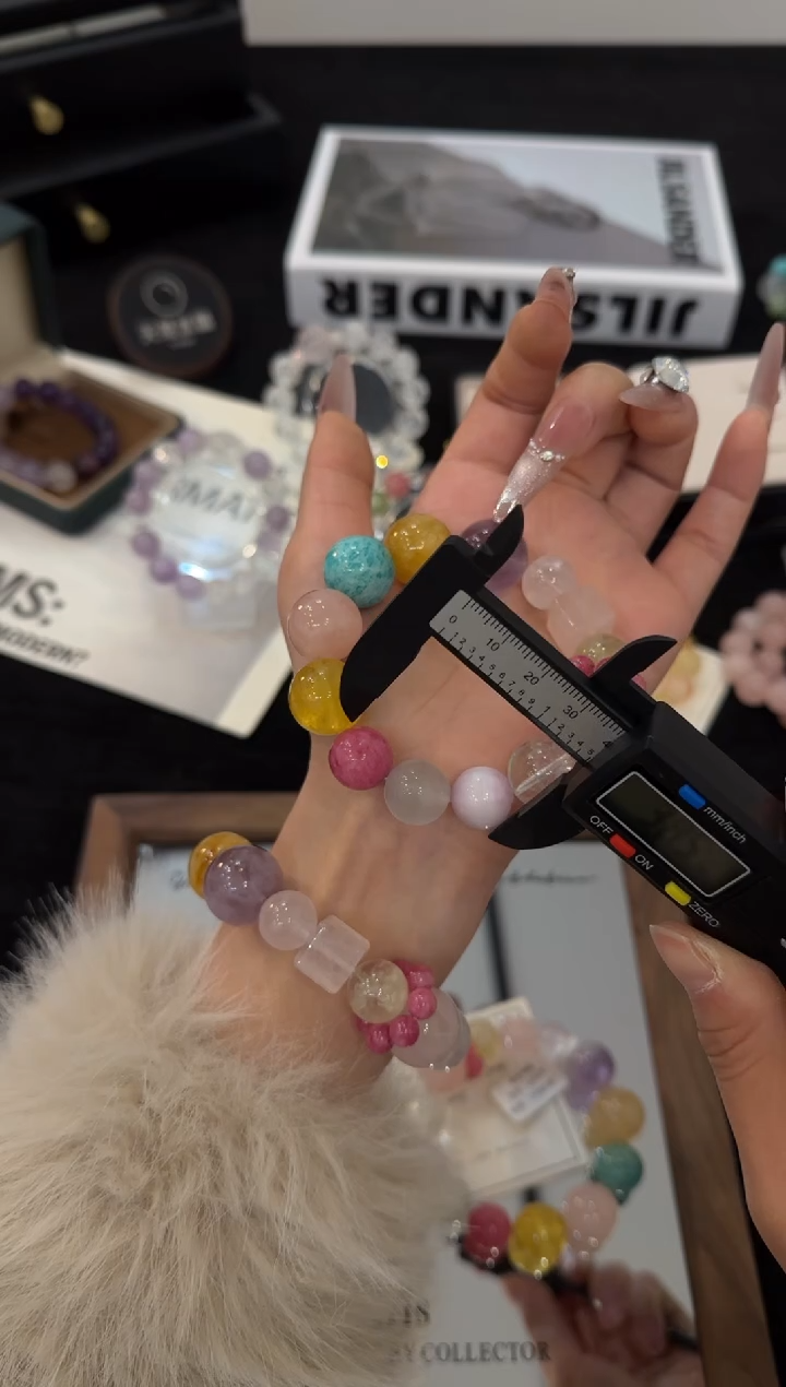 未镶嵌手链水晶彩虹多巴胺x3169