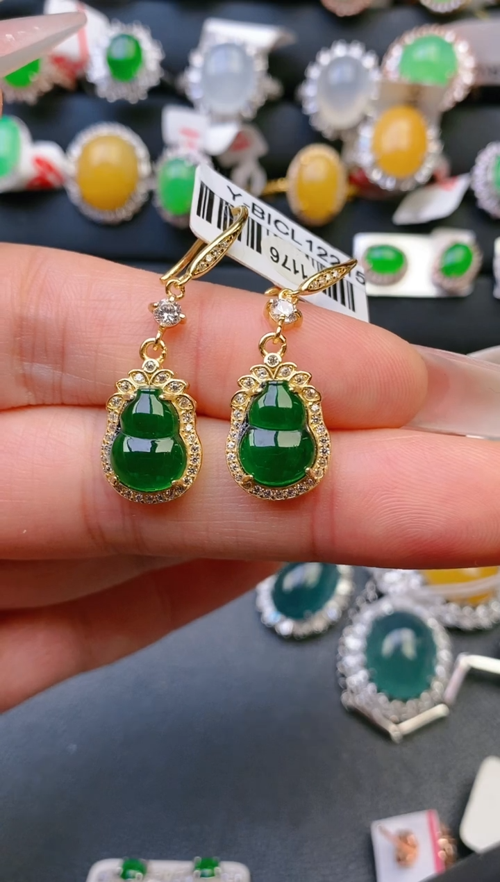 【闪购商品】翡翠戒指银S925镶嵌天然A货翡翠1