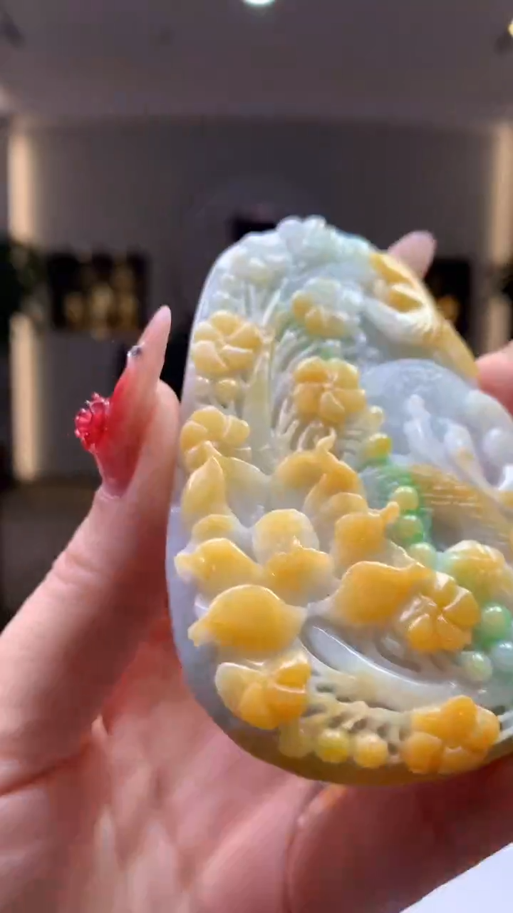 【闪购商品】定制翡翠未镶嵌1083ry-毛货挂件29