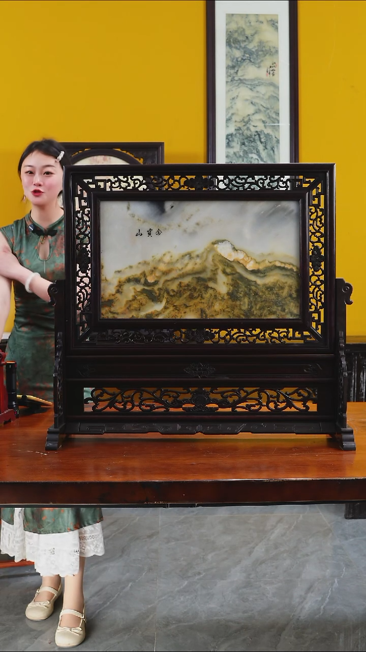 石材天然大理石画摆件