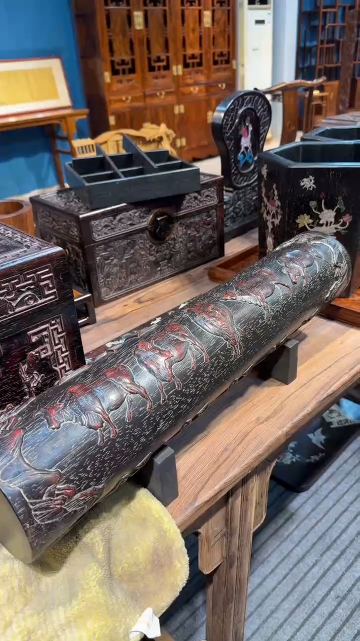 木紫檀五牛图横财邵氏紫檀木艺