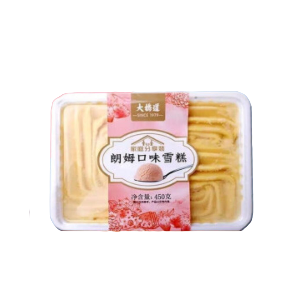 大桥道家庭分享装雪糕朗姆口味 450g网红雪糕