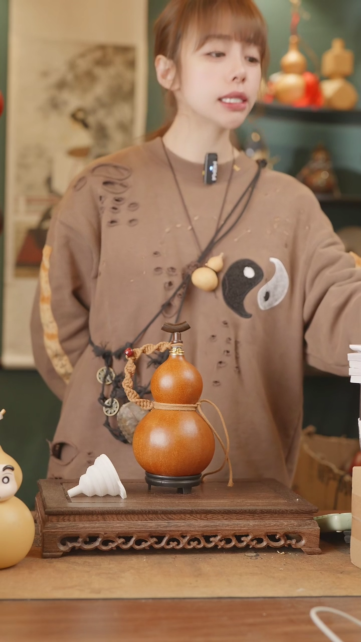 【闪购商品】192号精品天然大漆工艺防渗内胆酒葫芦~