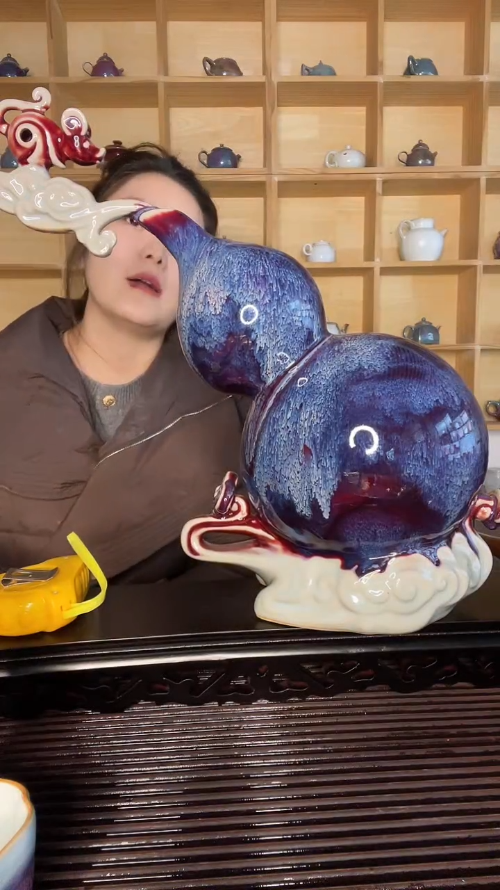 【闪购商品】摆件三星报喜 土魂钧瓷