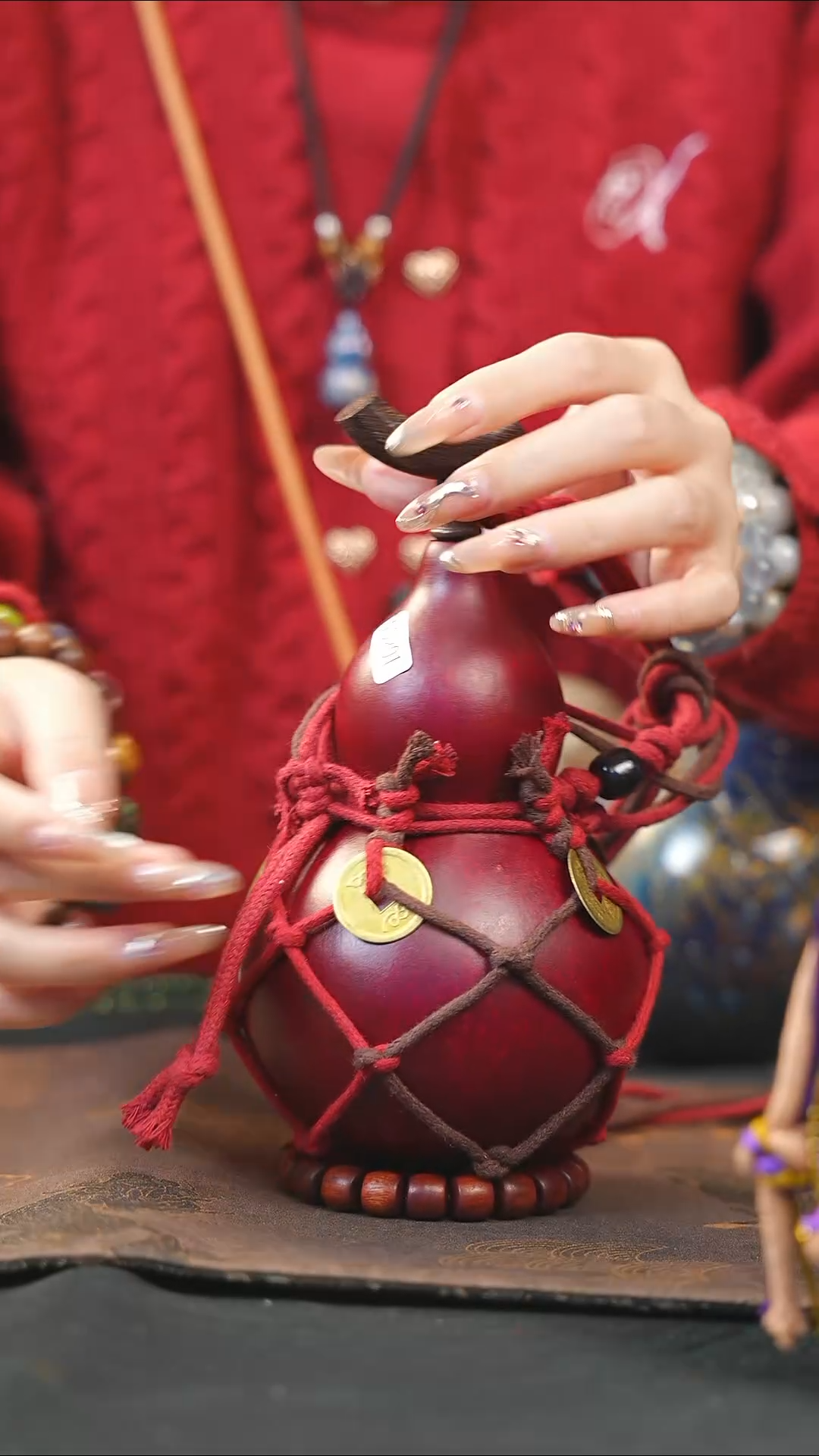 【闪购商品】WD201大漆酒葫芦不包手串及旋转底座