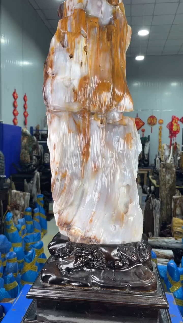 【闪购商品】硅化玉摆件未镶嵌40