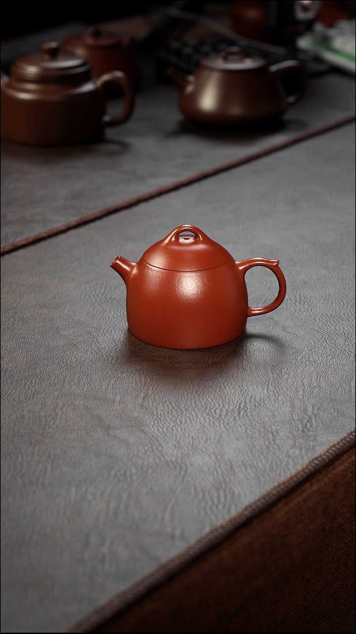 茶壶紫砂壶·13朱泥秦权100cc