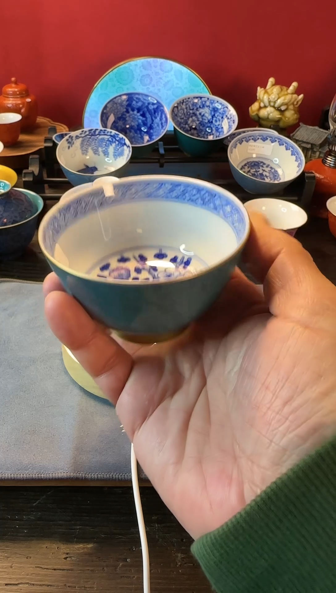 【闪购商品】景德镇手工扒花陶瓷茶具