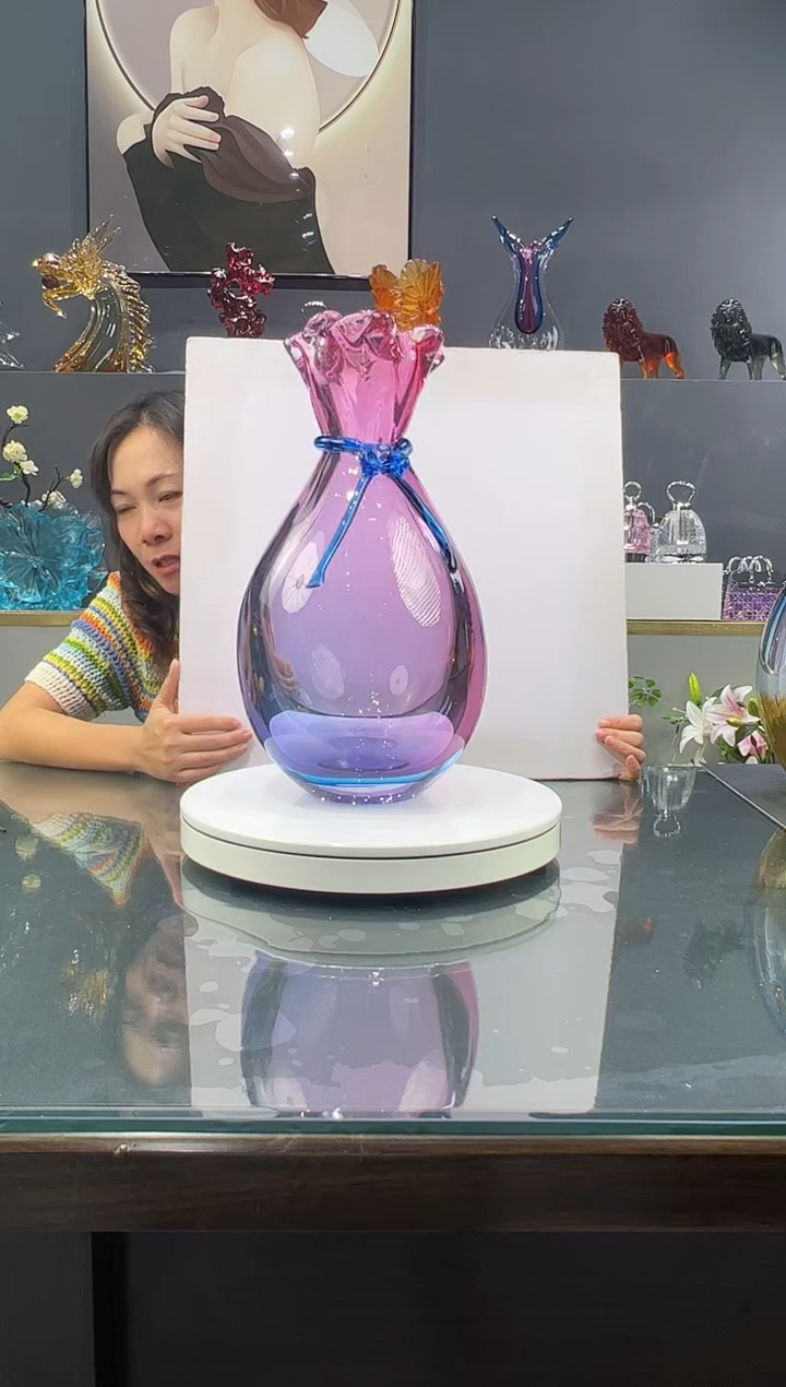 手工艺品琉璃 水晶琉璃花瓶1个