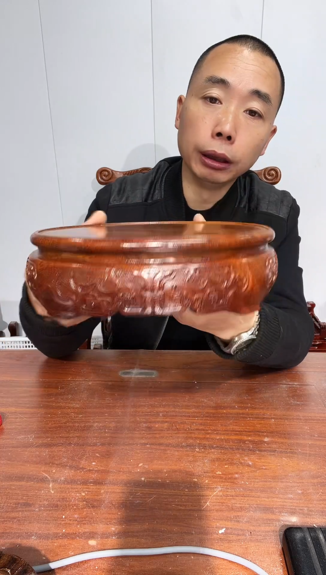 木老花圆形19.5*22.5*6.5