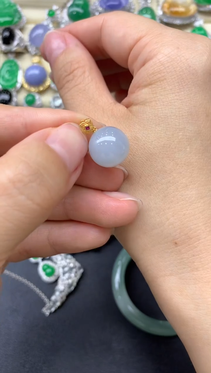 【闪购商品】翡翠颈饰18K金镶嵌43-中国好珍宝