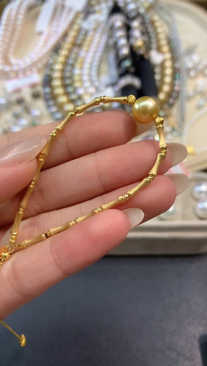 18K金镶嵌手链海水珍珠A432|2680|多样性发货一件