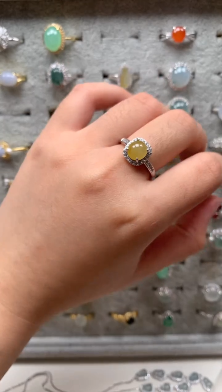 银S925镶嵌戒指翡翠20