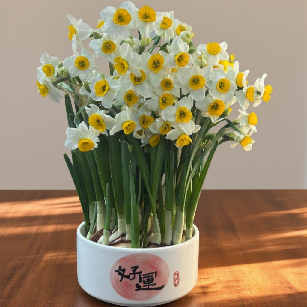 【年宵花带盆发货】漳州水仙花种球水培正宗高档特级年宵直播间卖货