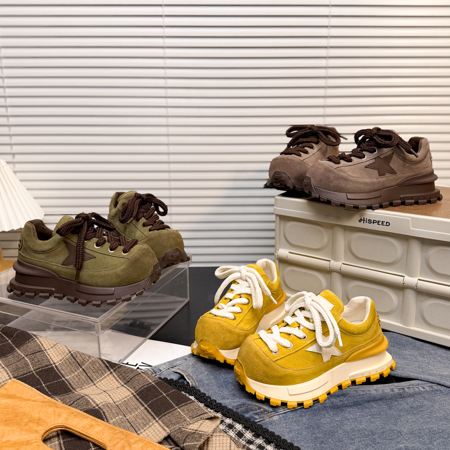 【余】【加绒/单里】2025年星星阿甘鞋显小系带休闲运动百搭时尚女鞋