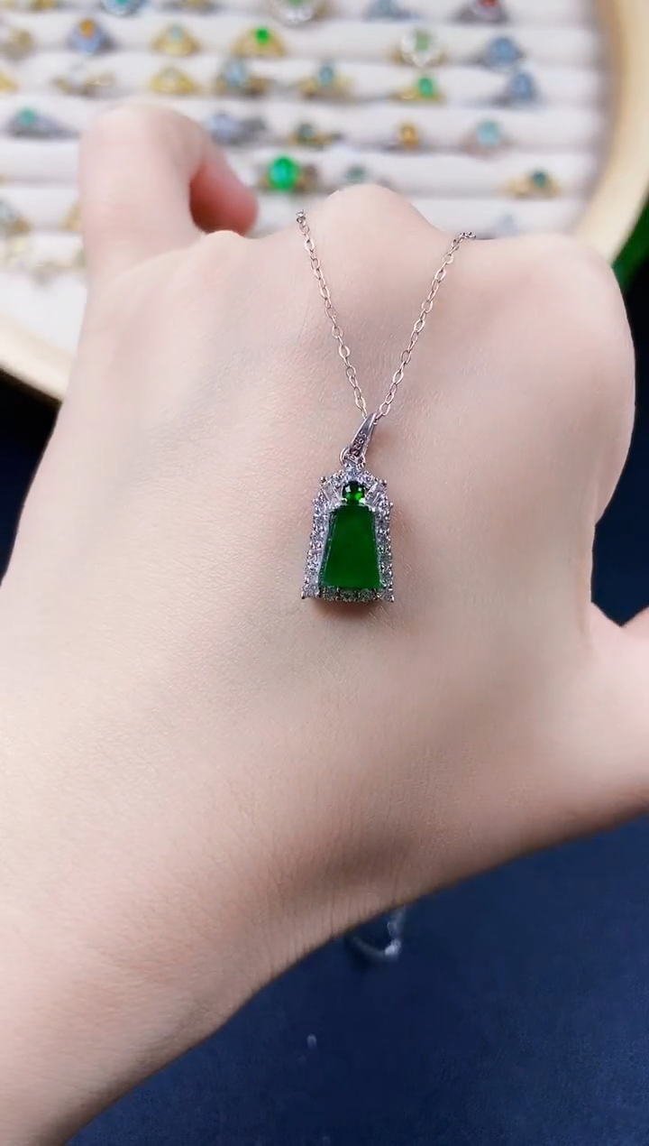 【闪购商品】翡翠颈饰银S925镶嵌1254664