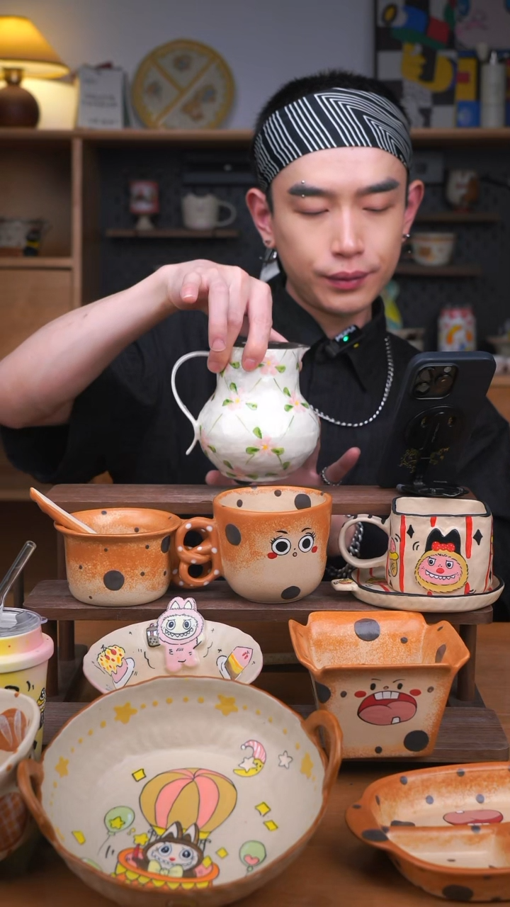 杯子景德镇可爱设计师款陶瓷