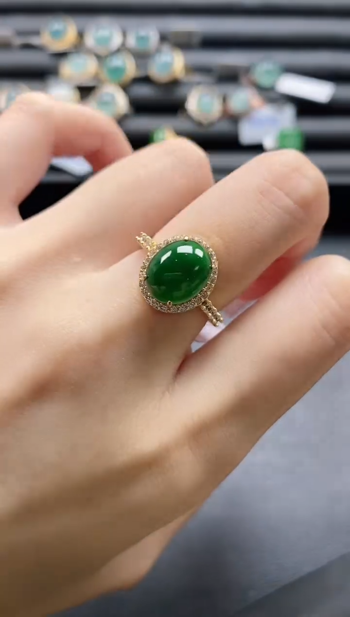 【闪购商品】翡翠戒指银S925镶嵌1111