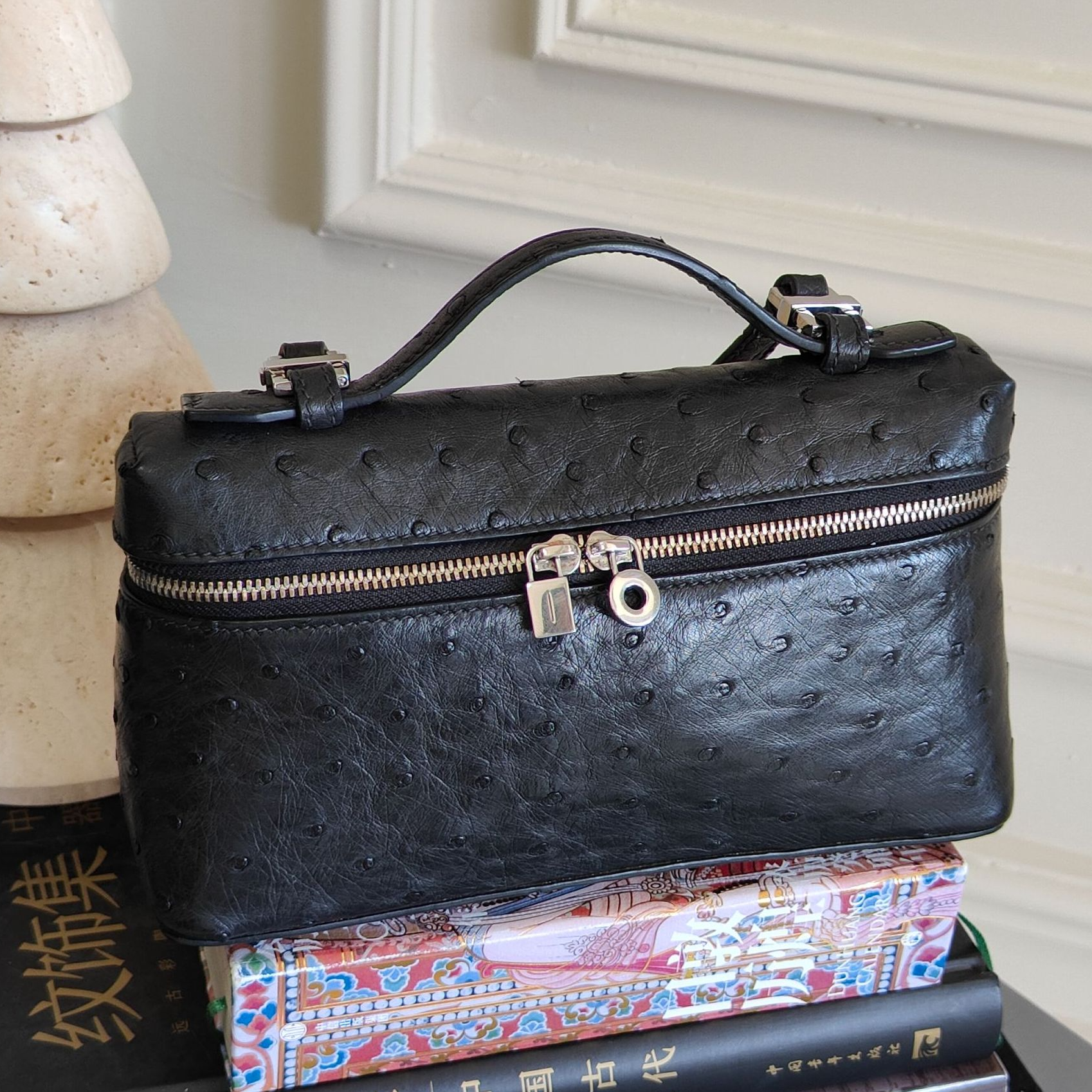 三笙鱼SANSHENGYU 【鸵鸟LP19】手拎斜挎包——设计师风格系列