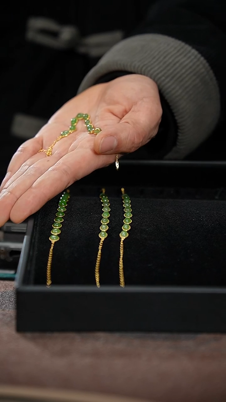 银S925镶嵌手链和田玉爱****薯62