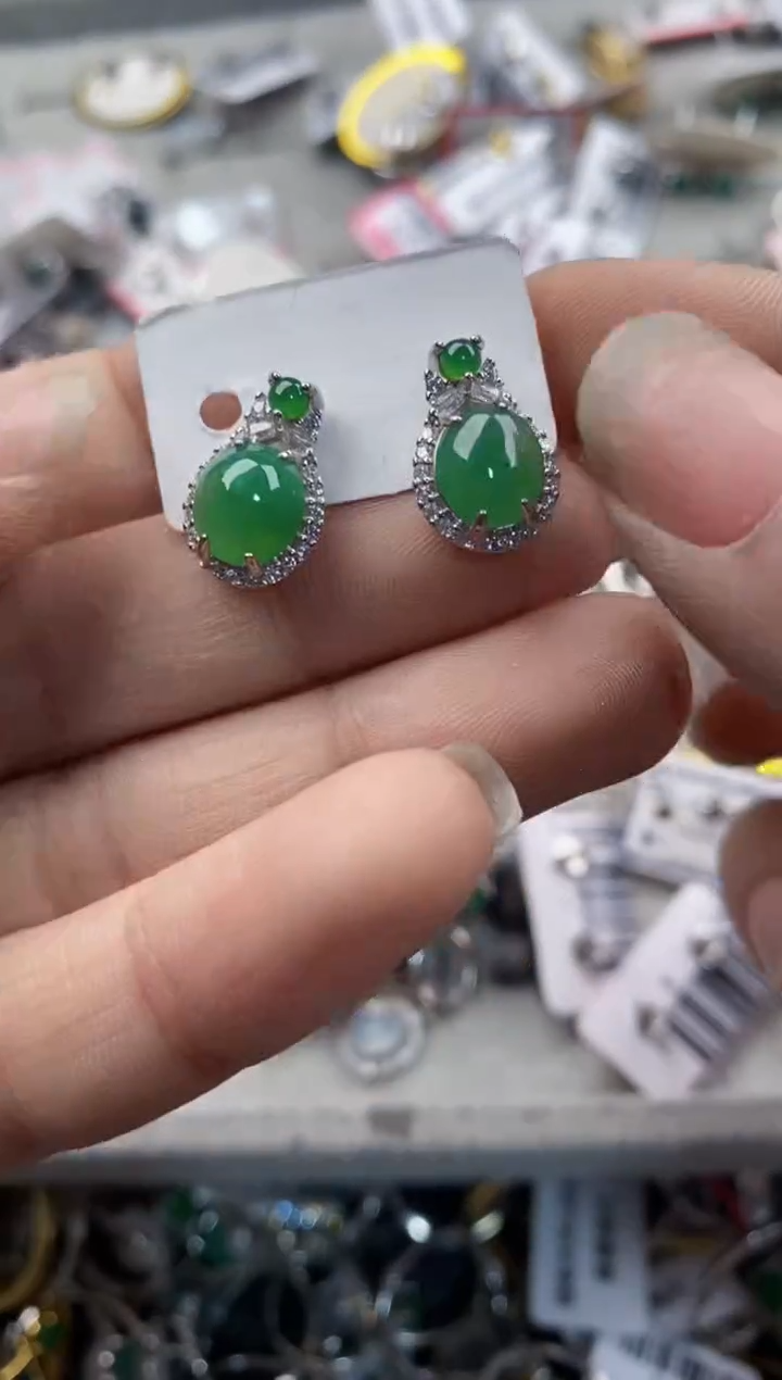 银S925镶嵌戒指翡翠777---4