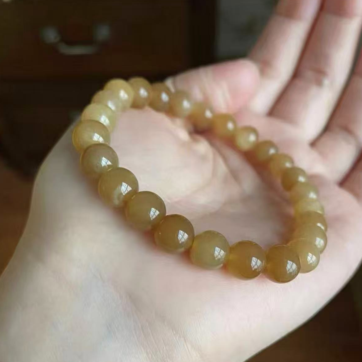 山料带糖手串卡8mm