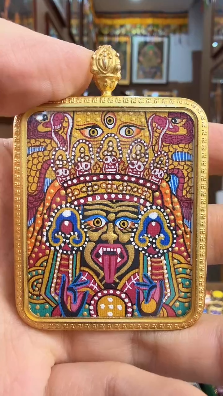 吊坠扎基拉姆-热贡纯手绘唐卡