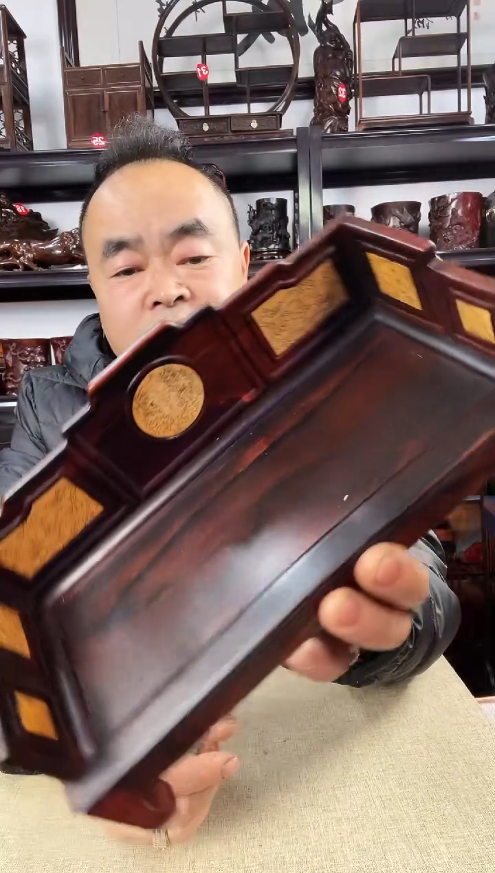 木老李红木工艺品344瑕疵