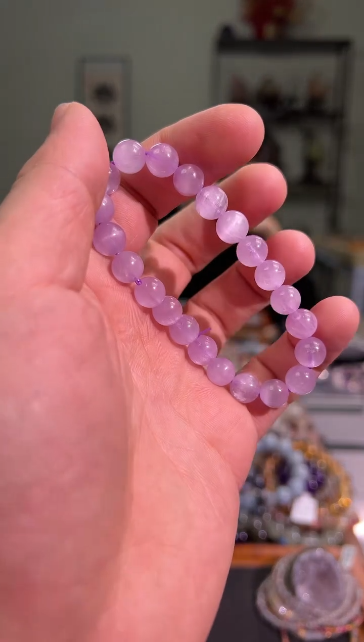 【闪购商品】锂辉石手串未镶嵌9+mm紫锂辉手串
