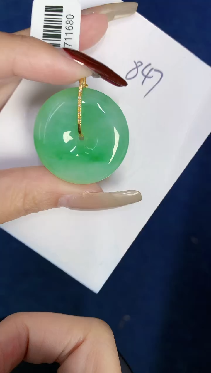 【闪购商品】翡翠颈饰18K金镶嵌0000000000