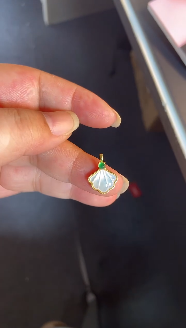 吊坠(不含链)银S925镶嵌翡翠1
