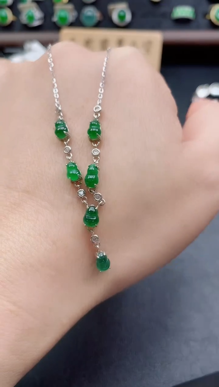 套链银S925镶嵌翡翠1