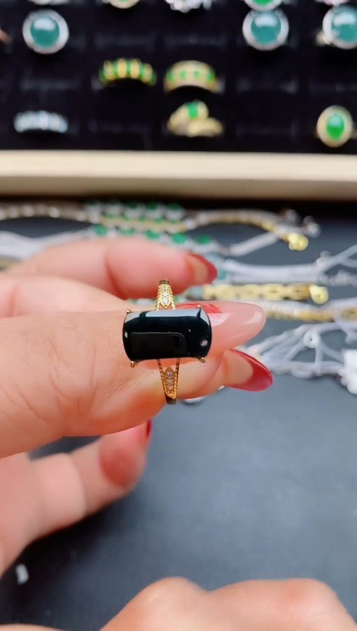 【闪购商品】翡翠戒指银S925镶嵌5085850