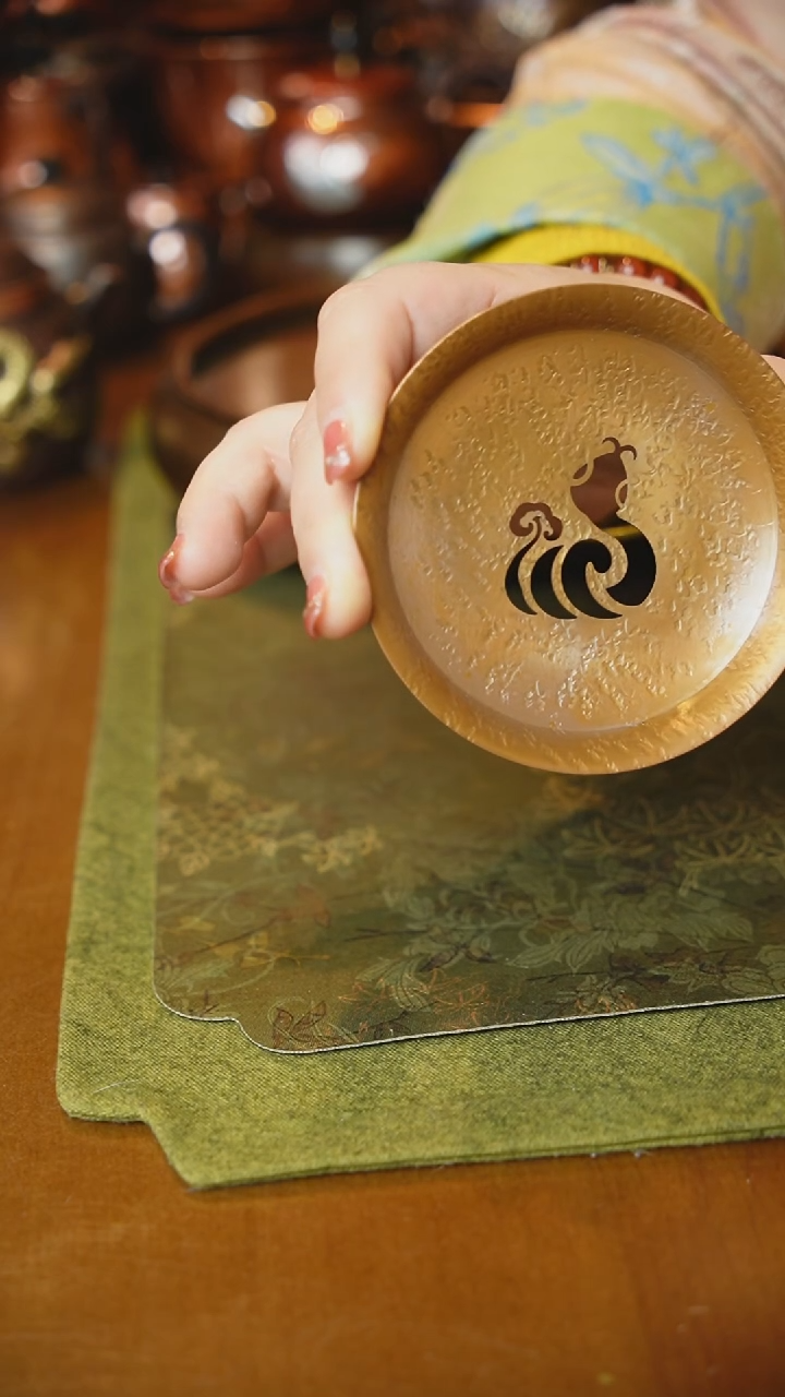 【闪购商品】金蛇图盖子紫铜【冲之雅器】