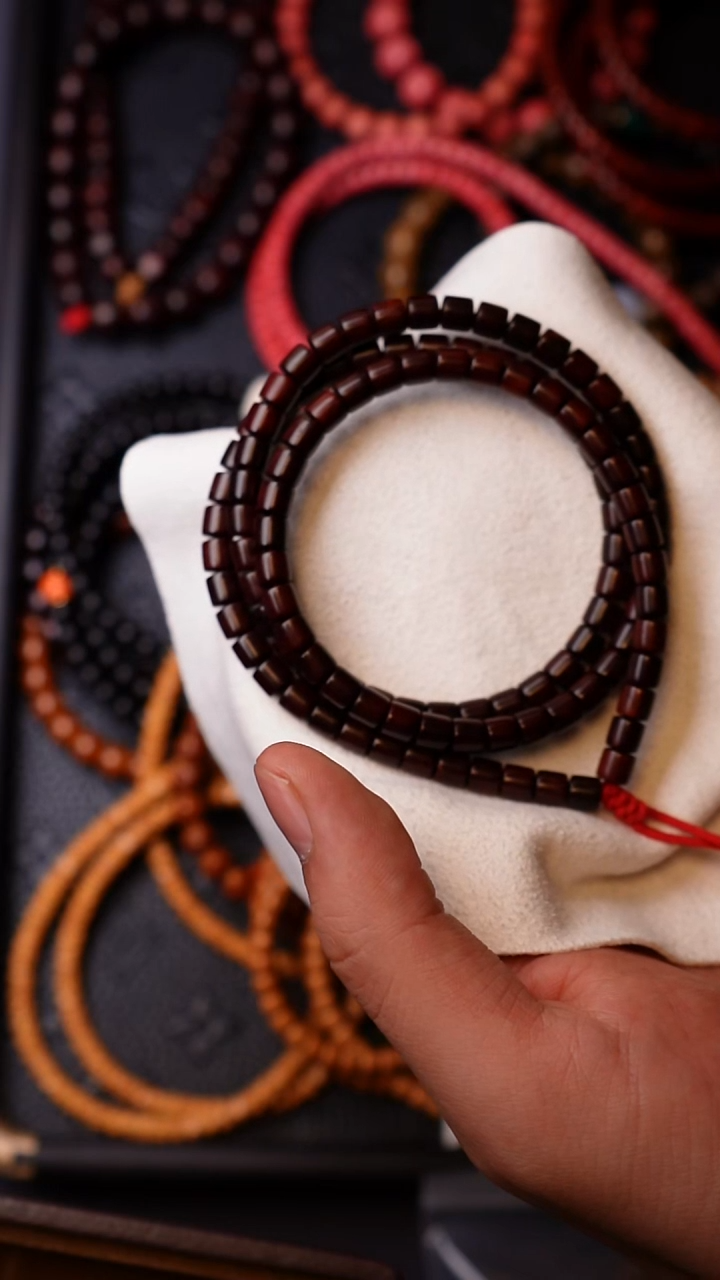 檀香紫檀（小叶紫檀）手串/手链小叶竹节108x6mm