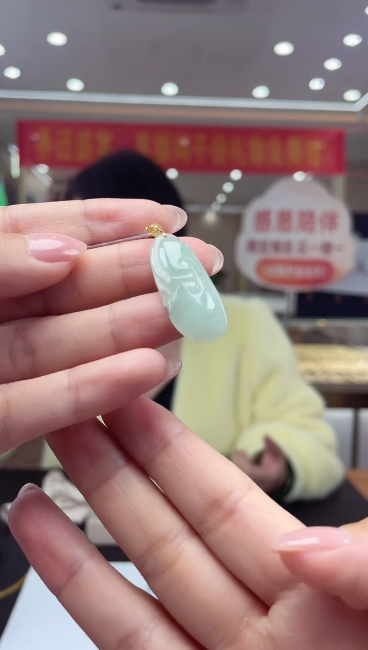 【闪购商品】翡翠挂件18K金镶嵌18K金扣花件多人@@CMT1561-2