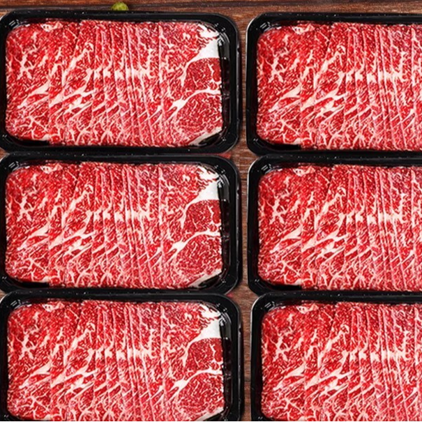 原切和牛大米龙雪花牛肉片150g烧烤火锅片寿喜烧雪花牛肉未腌制