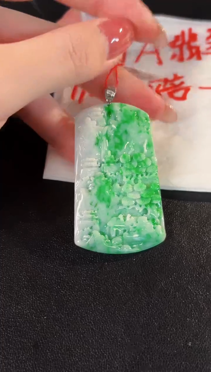 【闪购商品】翡翠颈饰18K金镶嵌缅料A货/支持复检/一件