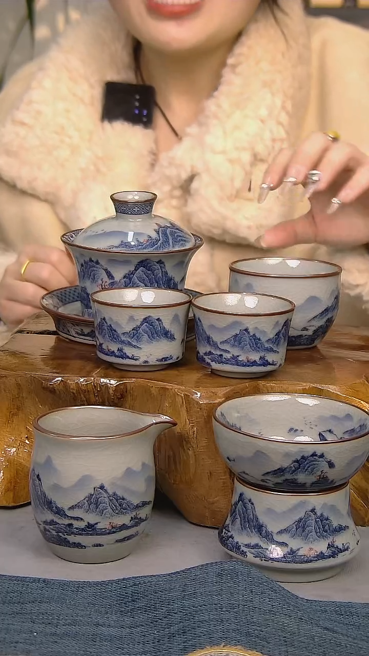 【闪购商品】6件套陶瓷茶具家用简装系列 