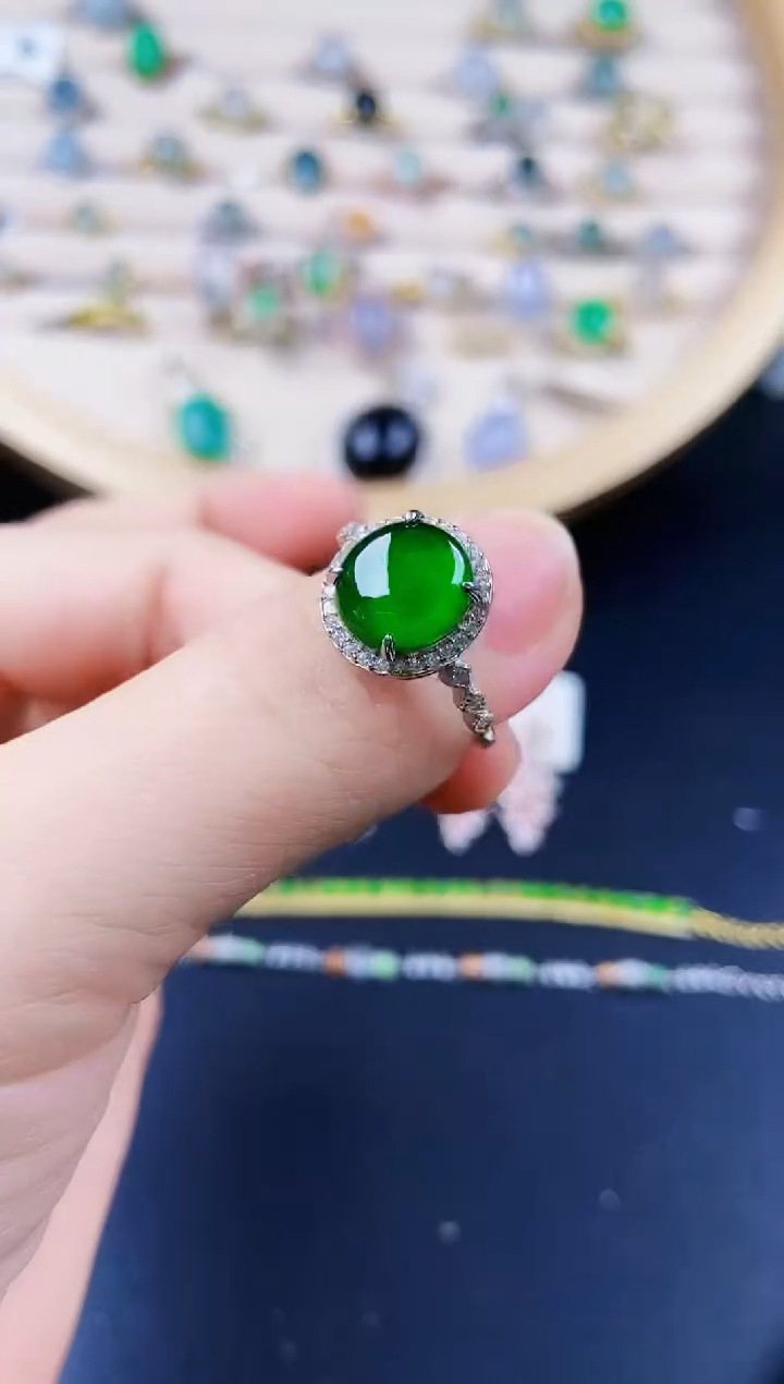 【闪购商品】翡翠戒指银S925镶嵌123124123