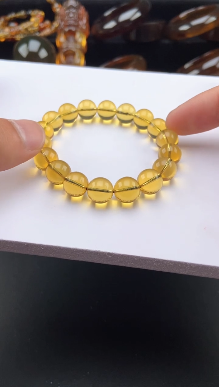 【闪购商品】琥珀手链未镶嵌蓝珀净水手串