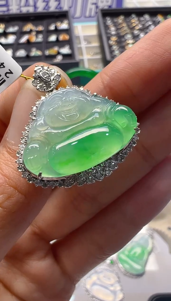 【闪购商品】翡翠吊坠(不含链)18K金镶嵌多样性团购发一件