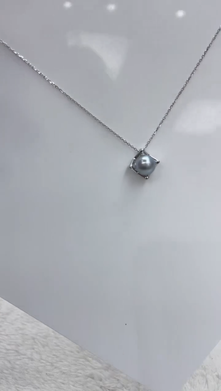 【闪购商品】海水珍珠颈饰银S925镶嵌海水珍珠项链