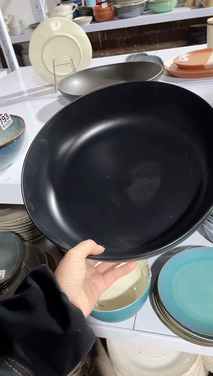 【闪购商品】碗微瑕（1件套）黑色和面盆