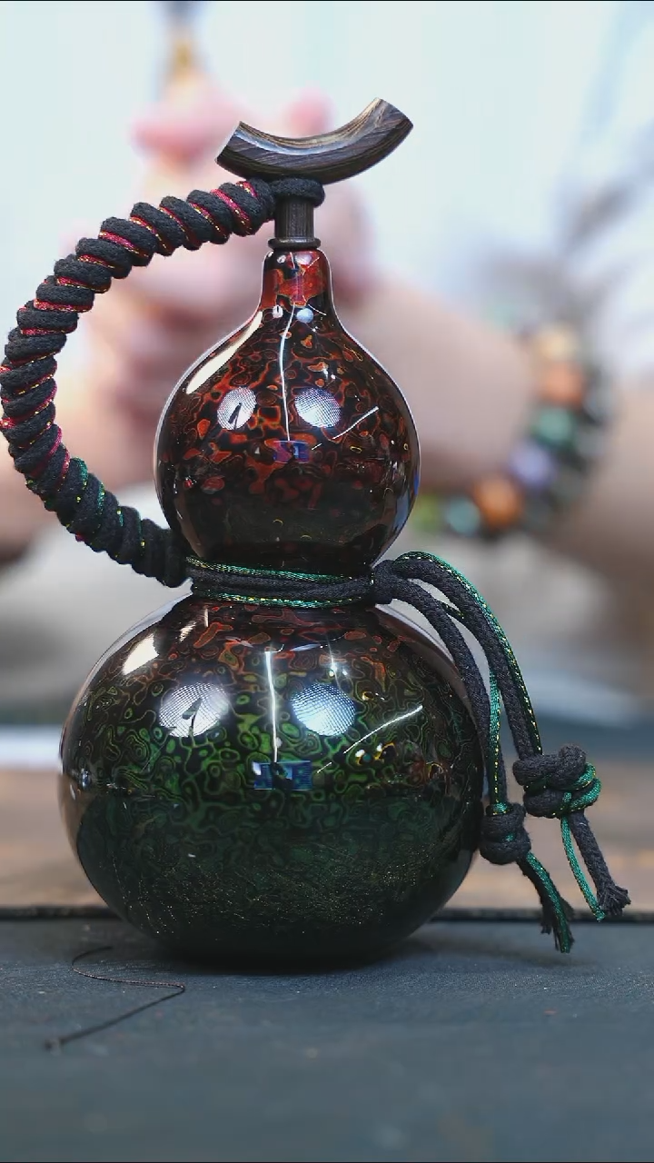 【闪购商品】RU237漆艺酒葫芦不包手串及旋转底座